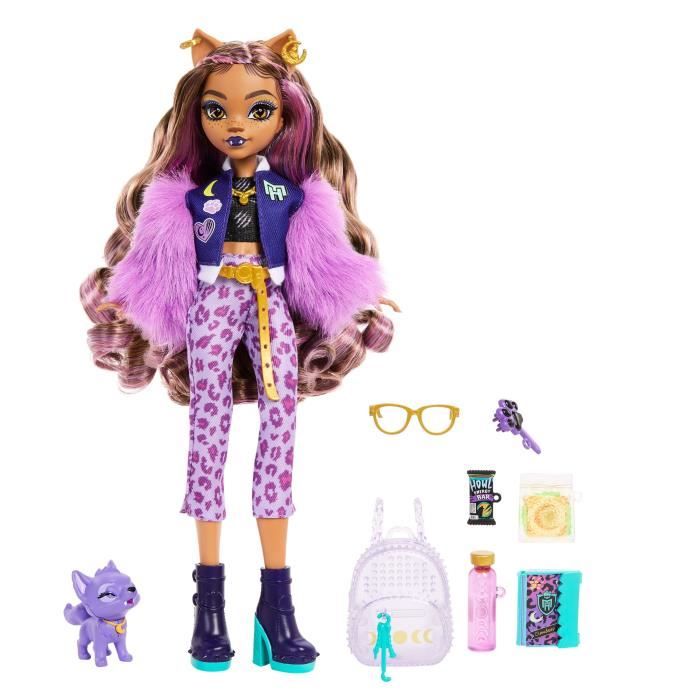 Monster High-Clawdeen Wolf-Poupée avec chien Crescent et accessoires HRP65