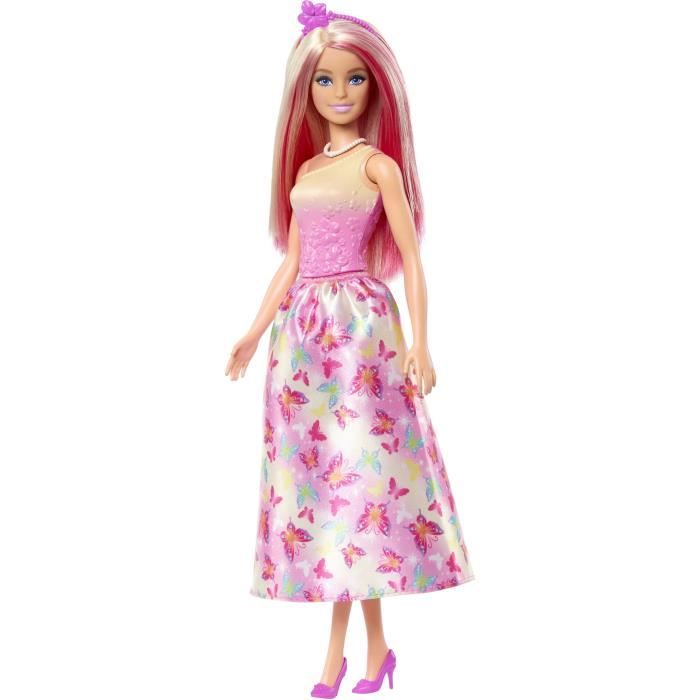 Barbie-PoupÈes Sirenes avec cheveux et nageoire colorÈs et serre-tete HRR08