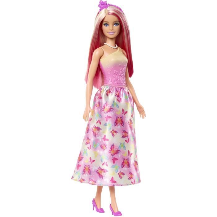 Barbie-PoupÈes Sirenes avec cheveux et nageoire colorÈs et serre-tete HRR08