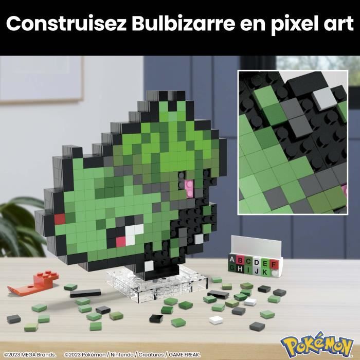 MEGA-Pokémon-Bulbizarre-Coffret de construction rétro 374 pieces - MEGA Pokémon - HTH75