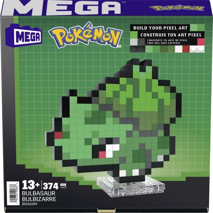 MEGA-Pokémon-Bulbizarre-Coffret de construction rétro 374 pieces - MEGA Pokémon - HTH75