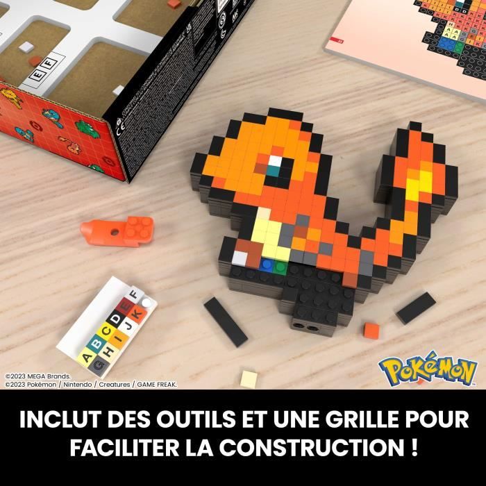 MEGA-Pok?mon-Salam?che-Coffret de construction r?tro 349 pi?ces - MEGA Pok?mon - HTH76