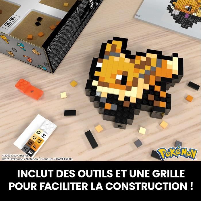 Mega-Pokémon-évoli-Coffret De Construction Rétro Pixel Art 323 Pieces - MEGA Pokémon - HTH78