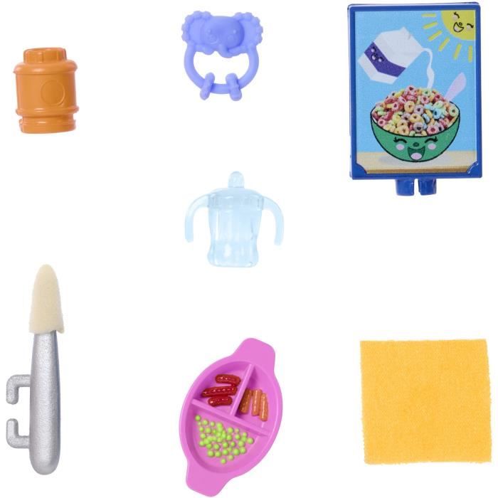 Barbie Skipper Coffret Babysitters Inc, 1 poupée, 1 bébé, accessoires HTK35