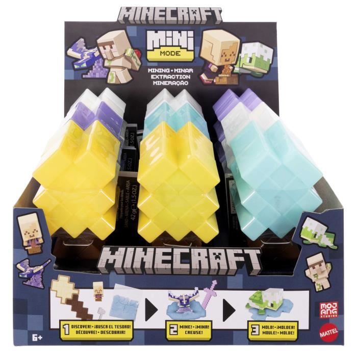 Minecraft-Mini-Tetes Modulables - Assortiment de figurines - Minecraft - HTK99 (modele aléatoire)