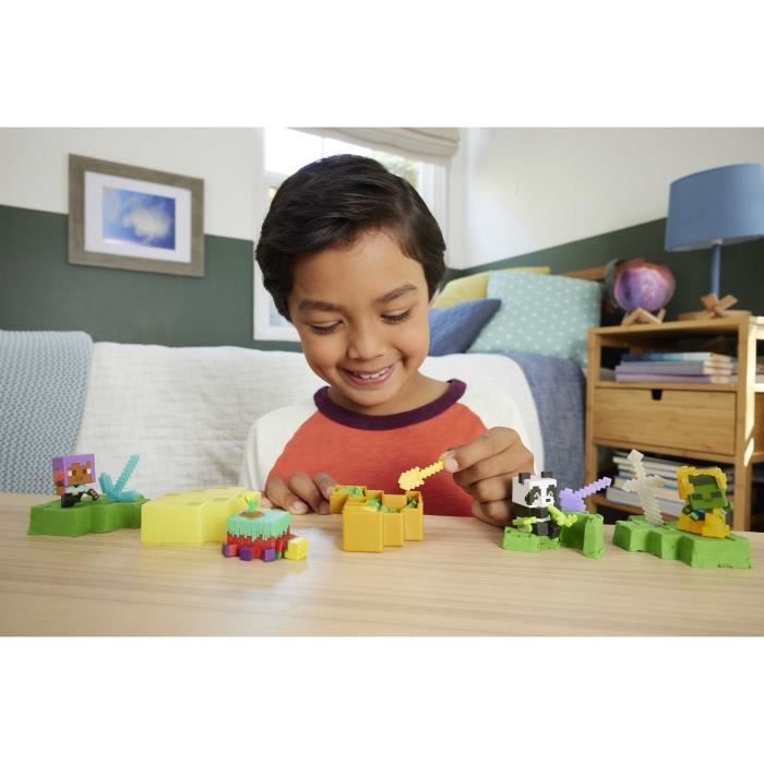 Minecraft-Mini-Tetes Modulables - Assortiment de figurines - Minecraft - HTK99 (modele aléatoire)