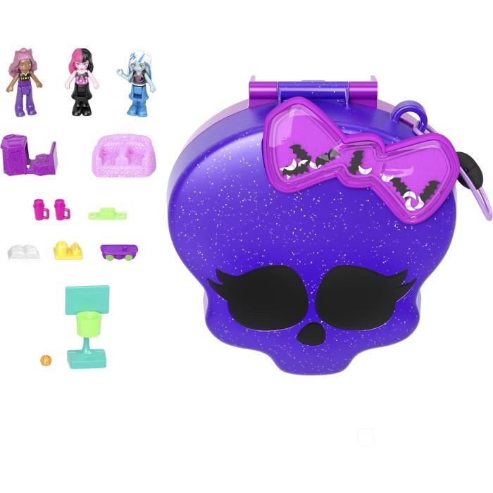 Polly Pocket-Monster High-Coffret 3 mini-figurines et 10 accessoires HVV58