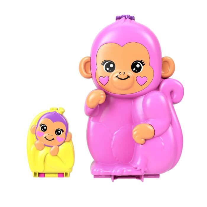 Polly Pocket-Maman Singe et Son Bébé-Coffret 2 mini-figurines HWP04