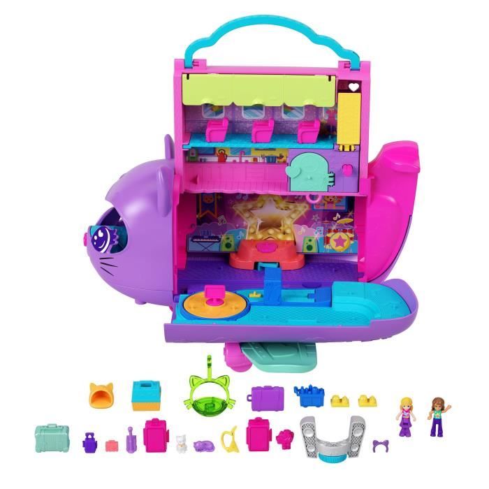 Polly Pocket-Avion Chaton Transformable-Coffret avec 2 mini-figurines HWP19