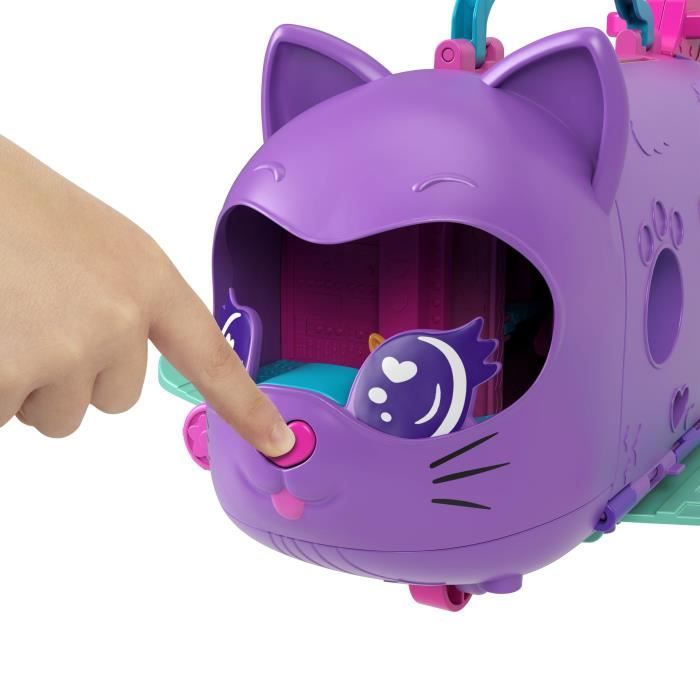 Polly Pocket-Avion Chaton Transformable-Coffret avec 2 mini-figurines HWP19