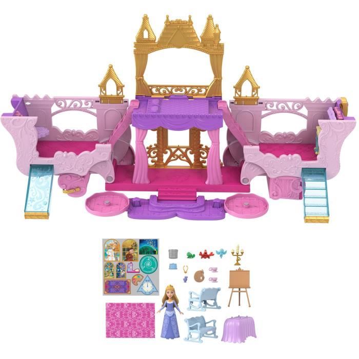 Caleche et Ch‚teau - Mattel Disney Princesses Coffret avec poupÈe Aurore HWX17