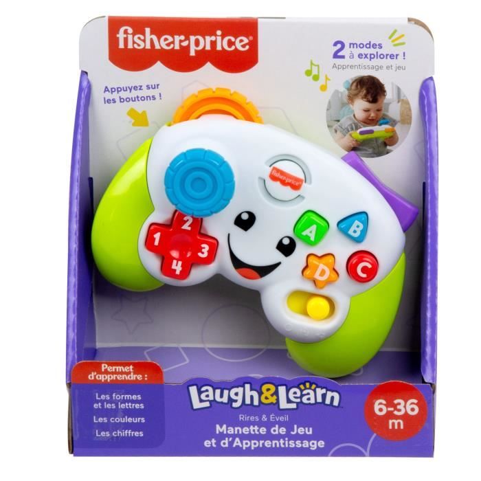 Fisher-Price-Manette de jeu et d'apprentissage Rires et Éveil HXB63