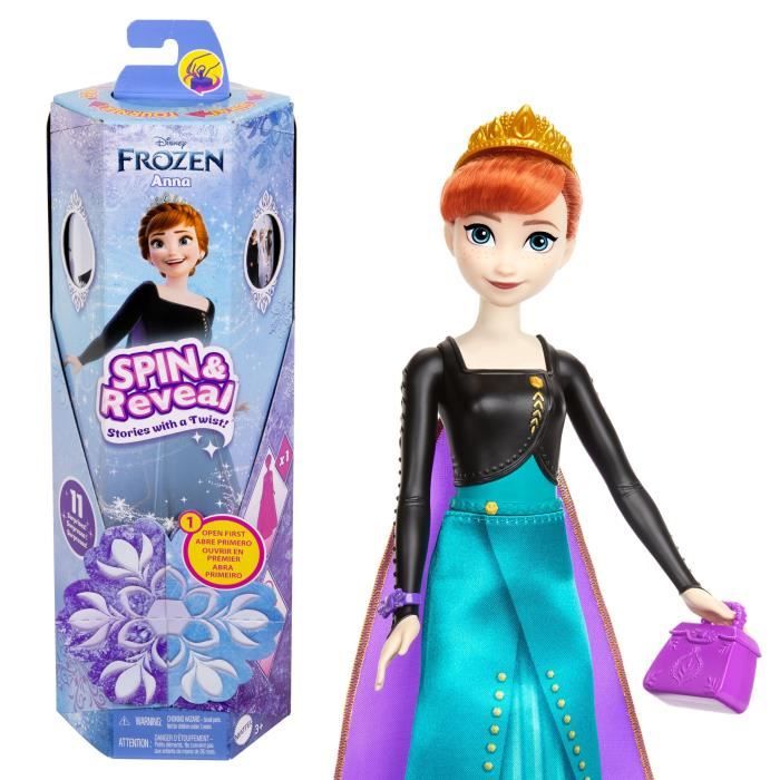Spin†&†Reveal La Reine des Neiges-Anna- Mattel PoupÈe Surprise Disney HXD27
