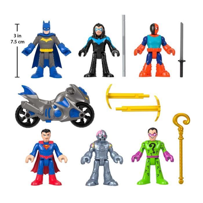 Imaginext-DC Super Friends-Coffret de figurines Deluxe avec 9 éléments - Imaginext - HXF94