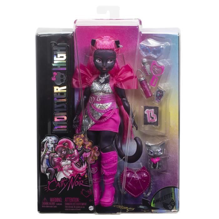 Monster High-Catty Noir-PoupÈe avec chat Amulette et accessoires HXH76