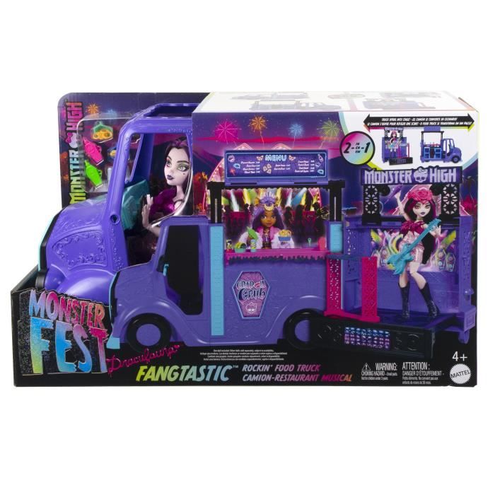 Monster High-Tour Bus Rock Sang-sationnel-Coffret avec poupÈe et bus HXH83