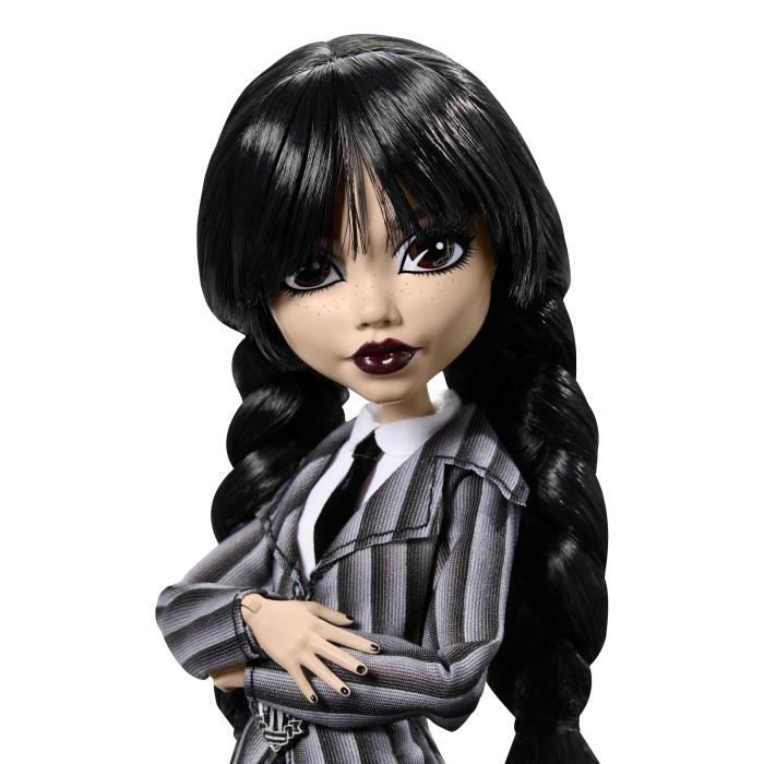 Monster High-Mercredi Addams en Uniforme-Poup?e avec La Chose - Monster High - HXJ04