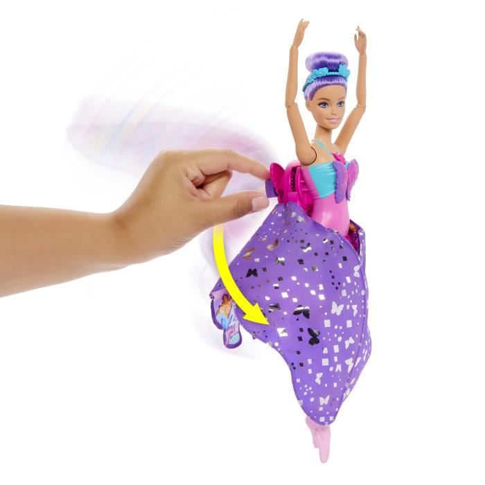 Barbie-De Danseuse a Papillon-Poupée transformation 2 en 1 HXJ10