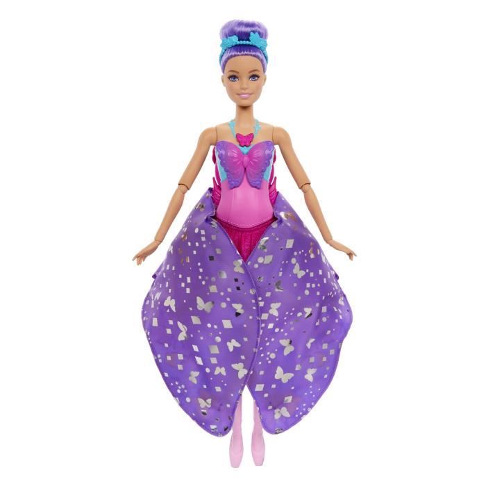 Barbie-De Danseuse a Papillon-Poupée transformation 2 en 1 HXJ10