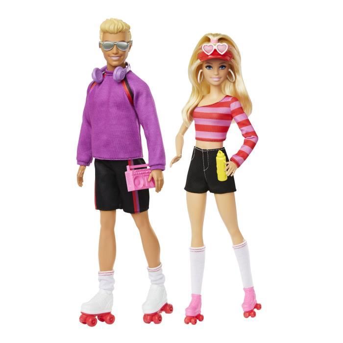 Barbie-Fashionistas-Coffret poupÈes et accessoires patins a roulettes HXK90