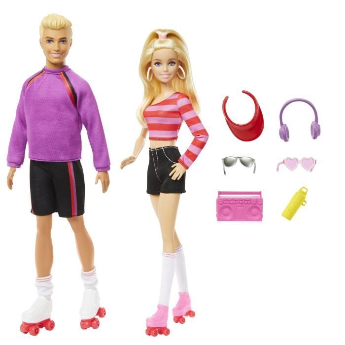 Barbie-Fashionistas-Coffret poupÈes et accessoires patins a roulettes HXK90