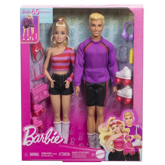 Barbie-Fashionistas-Coffret poupÈes et accessoires patins a roulettes HXK90