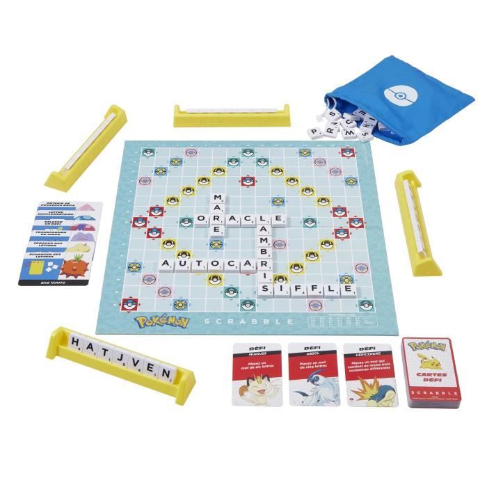 Scrabble Pokémon-Jeu de société familial avec 2 modes de jeu HXT27