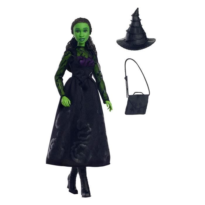 Mattel-Wicked-PoupÈe Elphaba avec accessoires et habillages amovibles - Wicked - HXT62