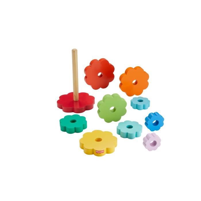 Fisher-Price-Empileur d'Anneaux avec 10 pieces en bois HXT77
