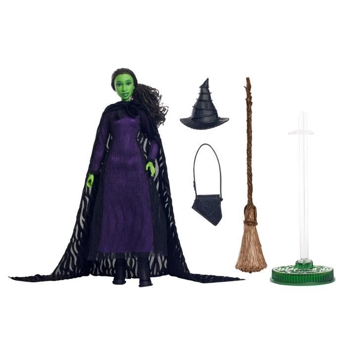 Mattel-Wicked-PoupÈe Elphaba avec cheveux tressÈs et multiples poses - Wicked - HXY38