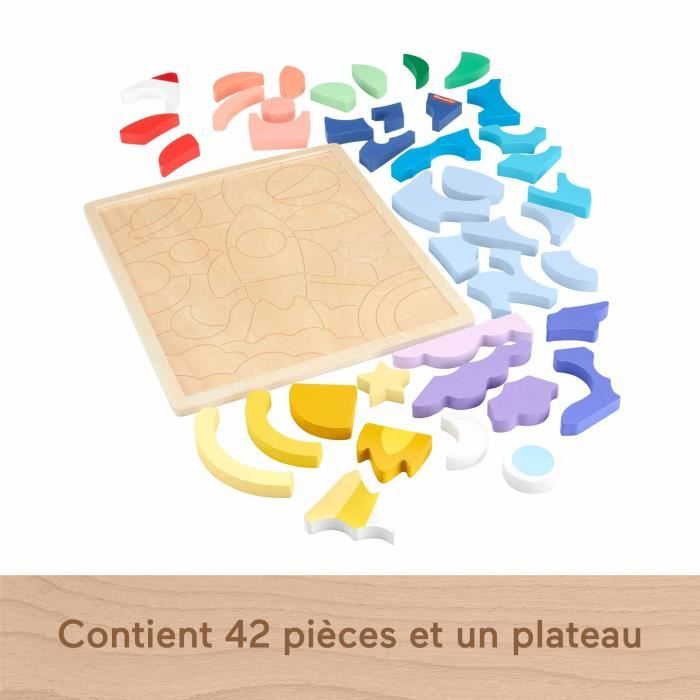 FISHER-PRICE Puzzle en Bois L'Espace-Puzzle 42 pieces pour les petits - Fisher-Price - HXY42