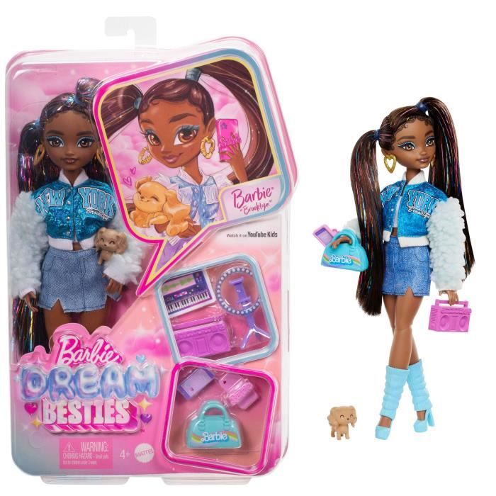 BARBIE équipe de Reve « Brooklyn »-Poupée et 8 accessoires - Barbie - HYC22