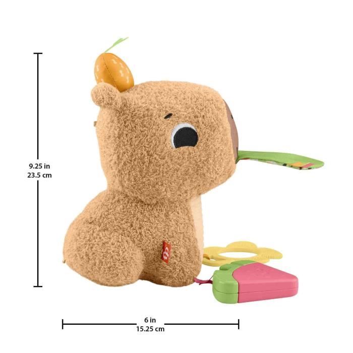 Fisher-Price-Mon Capybara C‚lins-Peluche Anneau De Dentition Et Hochet - Des 3 mois- HYR54