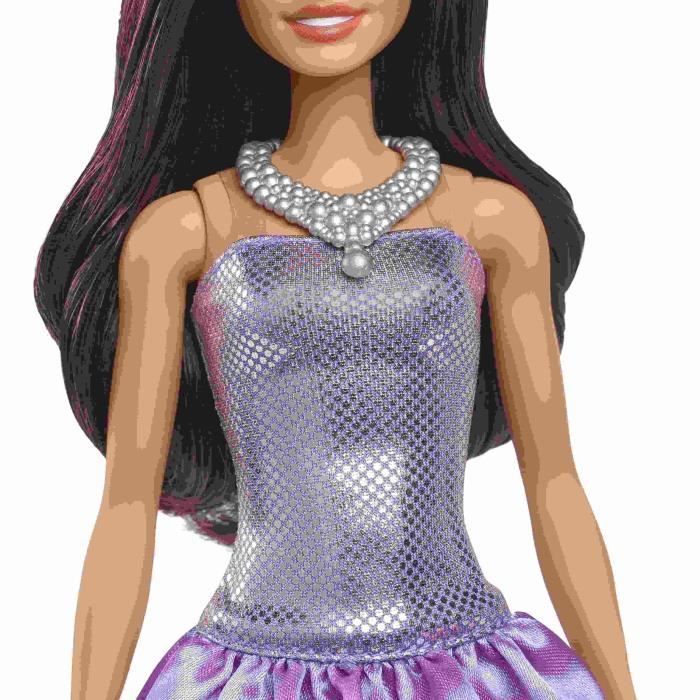Barbie-Fashionistas-PoupÈe Brune En Robe Violette - 3 ans+ - HYT92