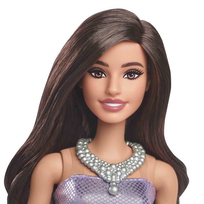 Barbie-Fashionistas-PoupÈe Brune En Robe Violette - 3 ans+ - HYT92