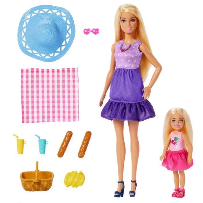 Barbie-Famille Et Amis-Barbie Pique-Nique-Coffret 2 PoupÈes - 3 ans+- JBF43