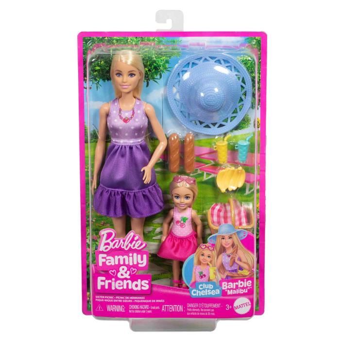 Barbie-Famille Et Amis-Barbie Pique-Nique-Coffret 2 PoupÈes - 3 ans+- JBF43