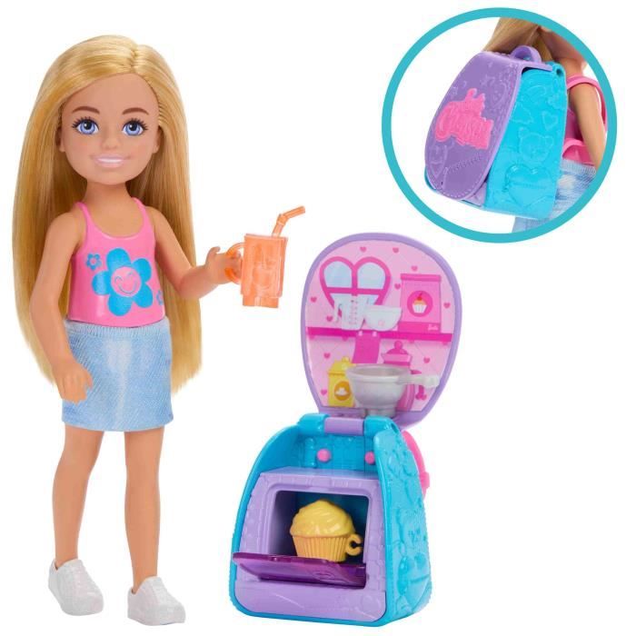 Barbie-Famille Et Amis-PoupÈe Chelsea Et Accessoires-Avec Sac a DOS - 3ans +- JBF46