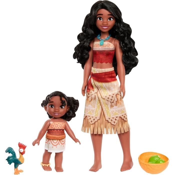 MATTEL Disney Vaiana 2 - Coffret des 2 soeurs - poupÈe du film Vaiana 2 JBT66