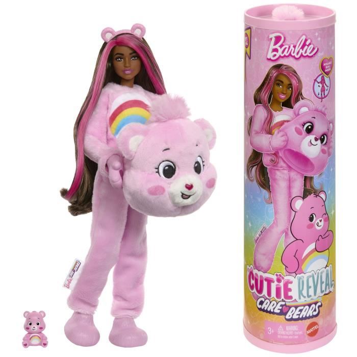 PoupÈe Barbie Cutie Reveal Bisounours Touc‚lin Rose - 3 ans+- JCN95
