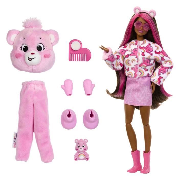 PoupÈe Barbie Cutie Reveal Bisounours Touc‚lin Rose - 3 ans+- JCN95