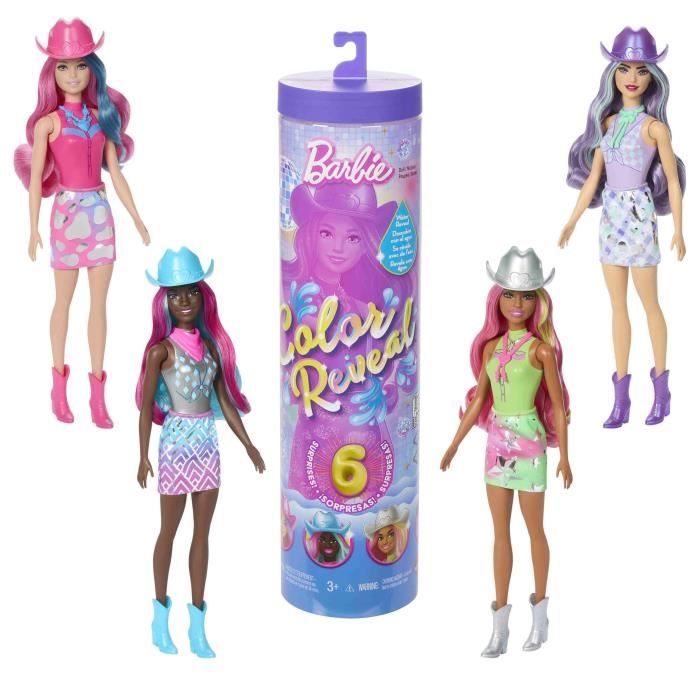 Barbie-PoupÈe Barbie Color Reveal-SÈrie Disco Country Star 6 Surprises - 3 ans+- JCP01