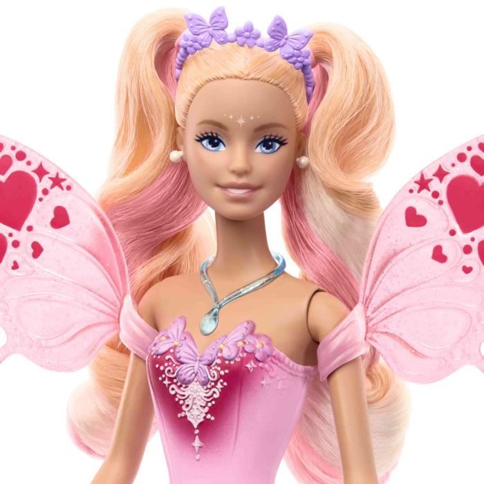 PoupÈe Barbie FÈe-Ailes Et Tenue Avec Changement De Couleur