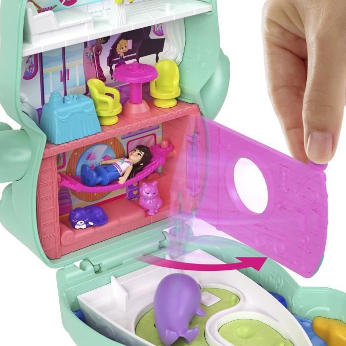 Polly Pocket-Coffret Chaton Marin-Jouet De Voyage - 4 ans+- JCR37