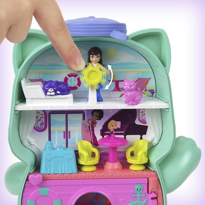 Polly Pocket-Coffret Chaton Marin-Jouet De Voyage - 4 ans+- JCR37