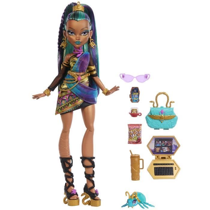 Monster High - Poupée Nefera De Nile - Avec Lavish et 7 accessoires - Monster High - JDR48