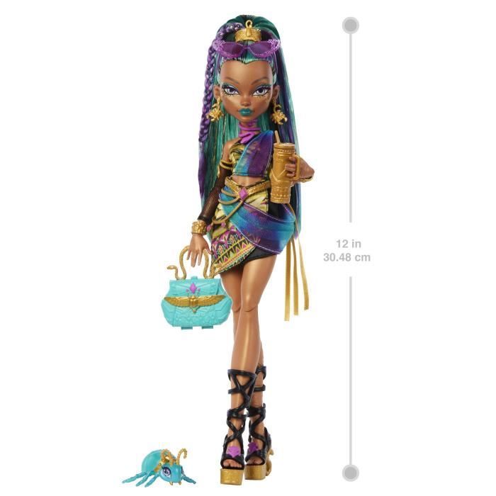 Monster High - Poupée Nefera De Nile - Avec Lavish et 7 accessoires - Monster High - JDR48