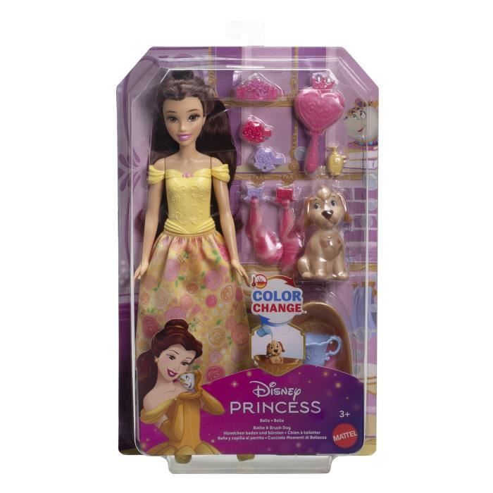 Disney - Coffret Princesse Belle et son chien a toiletter - Avec baignoire - Disney Princess - JFC42