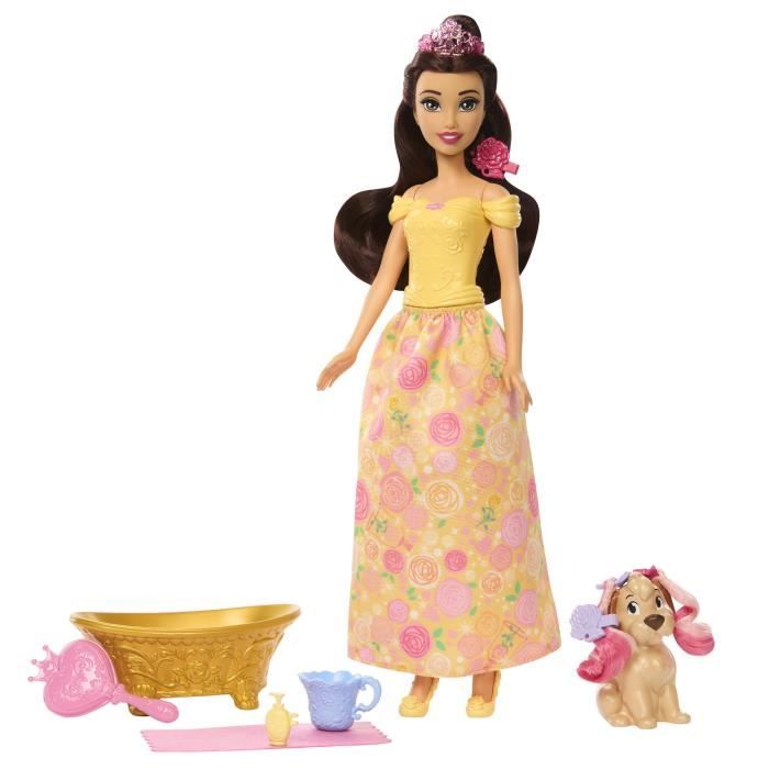 Disney - Coffret Princesse Belle et son chien a toiletter - Avec baignoire - Disney Princess - JFC42