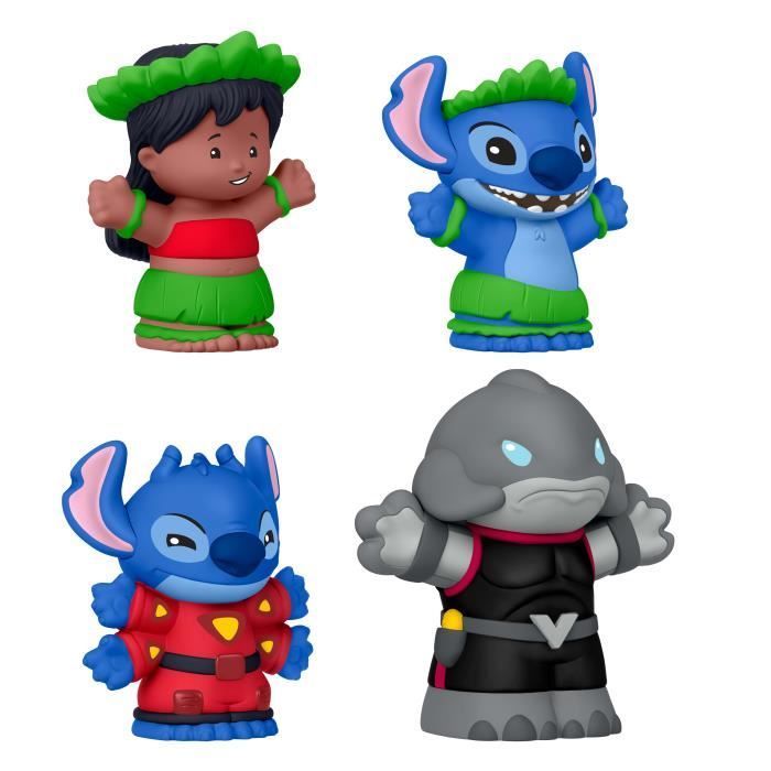 Figurines Lilo et Stitch, Little People, Coffret Disney 4 figurines, JFC77, Des 3 ans